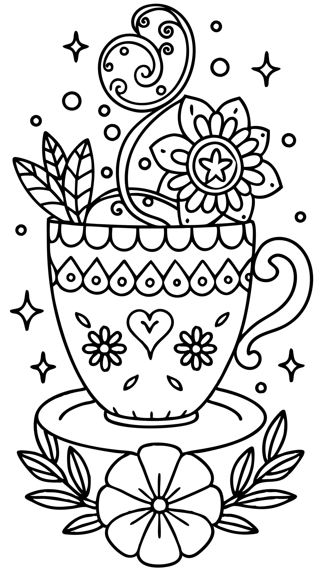 cup coloring page